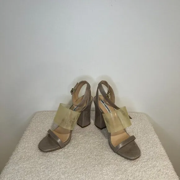 Karl Lagerfeld Paris | Raya Leather Ankle Strap Sandals