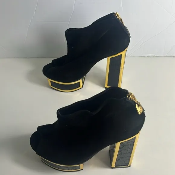 Kat maconie boots ankle heeled boots size 7 black