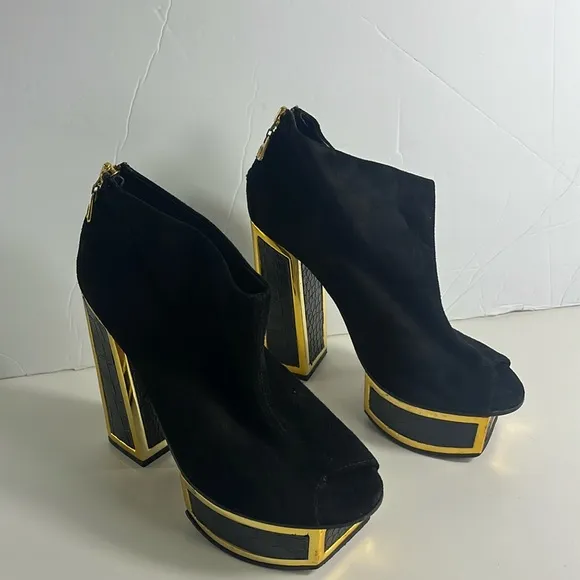 Kat maconie boots ankle heeled boots size 7 black
