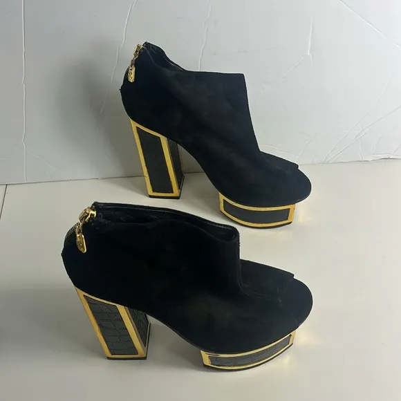 Kat maconie boots ankle heeled boots size 7 black