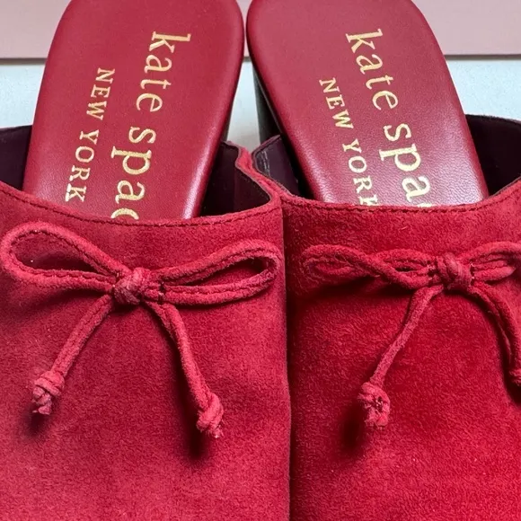 Kate Spade Amsterdam Suede Lava Falls Clogs- 8.5