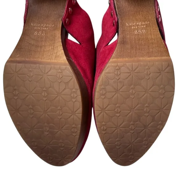 Kate Spade Amsterdam Suede Lava Falls Clogs- 8.5