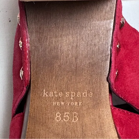 Kate Spade Amsterdam Suede Lava Falls Clogs- 8.5