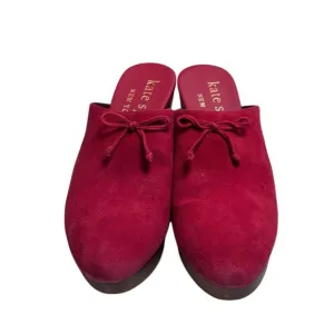 Kate Spade Amsterdam Suede Lava Falls Clogs- 8.5