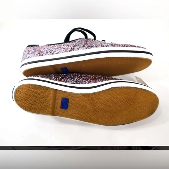 Kate Spade Purple Glitter Sneakers Casual Lace-Up