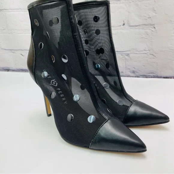 Katy Perry Jeffree Mesh Studded Ankle Boots 7.5