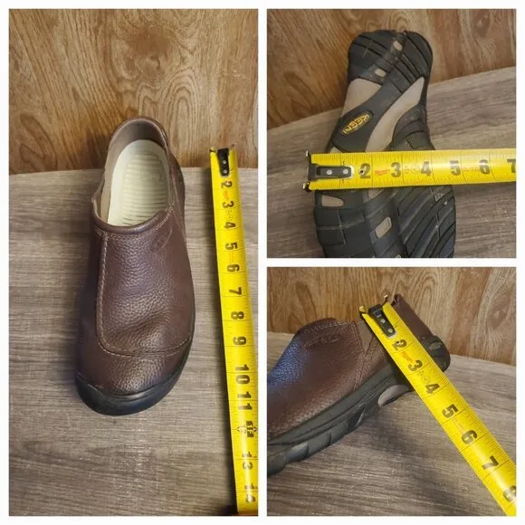 Keen Austin Slip On Leather Shoes Mens Size 10.5 Brown