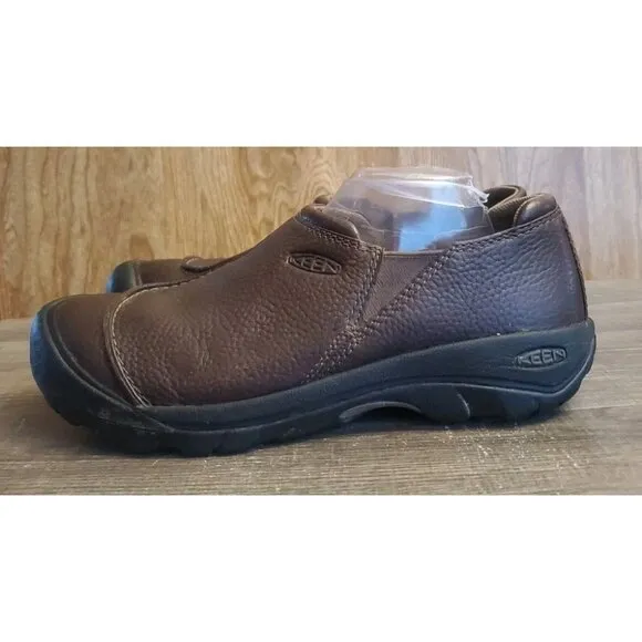 Keen Austin Slip On Leather Shoes Mens Size 10.5 Brown