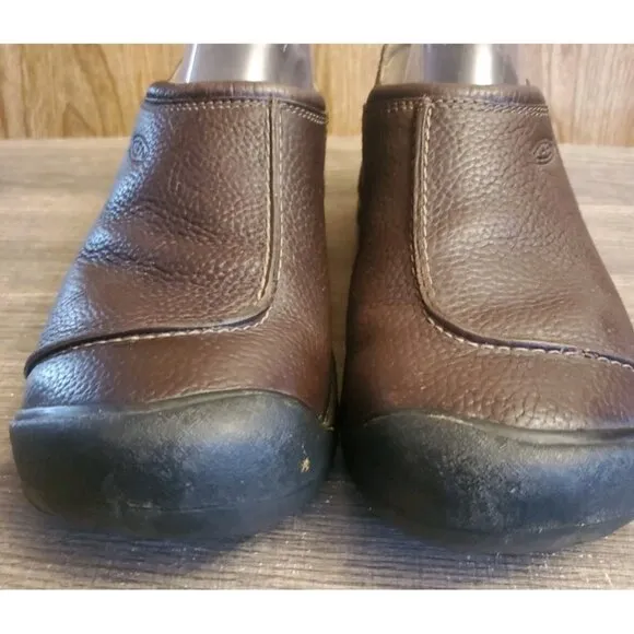 Keen Austin Slip On Leather Shoes Mens Size 10.5 Brown