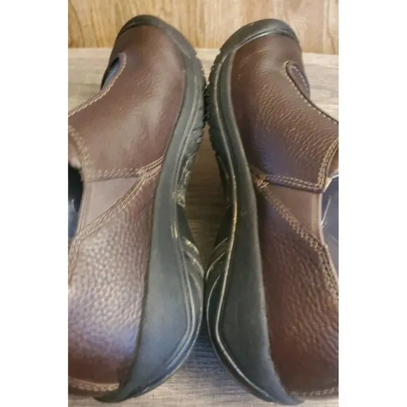 Keen Austin Slip On Leather Shoes Mens Size 10.5 Brown