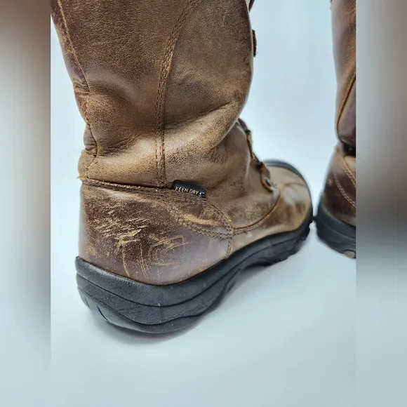 Keen Brown Leather Womens Boots Size 9‎ Lace Up Boots Hiking Boots Winter Boots