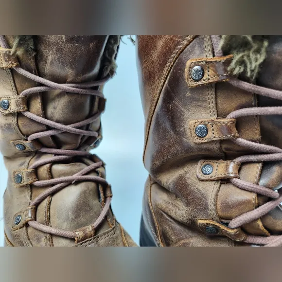 Keen Brown Leather Womens Boots Size 9‎ Lace Up Boots Hiking Boots Winter Boots