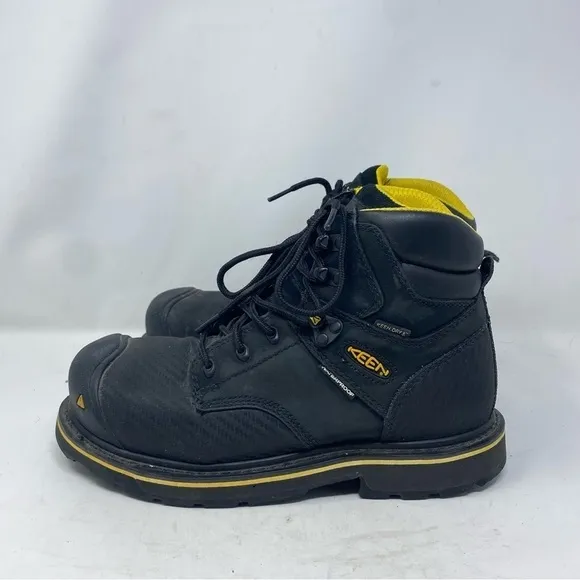 Keen Men’s 7 Black Tacoma Steel Toe Black Work Ankle Boots