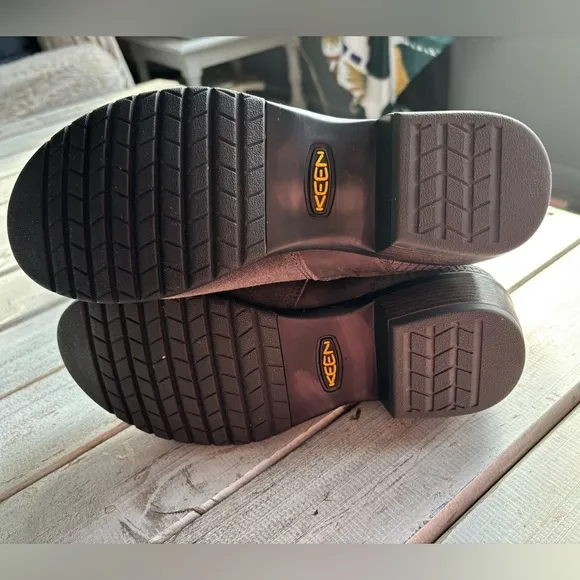 Keen | Morrison | Mid  | Zipper | Suede | Grey | Yellow  | Ankle Boot | 8