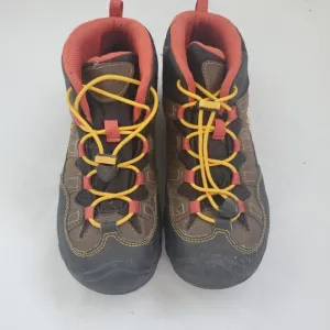 Keen Pagosa Mid Waterproof Brown Yellow Hiking Boots Youth Size 5 UK 4 EU 37