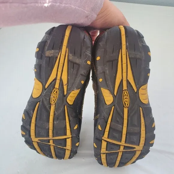 Keen Pagosa Mid Waterproof Brown Yellow Hiking Boots Youth Size 5 UK 4 EU 37