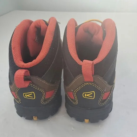Keen Pagosa Mid Waterproof Brown Yellow Hiking Boots Youth Size 5 UK 4 EU 37
