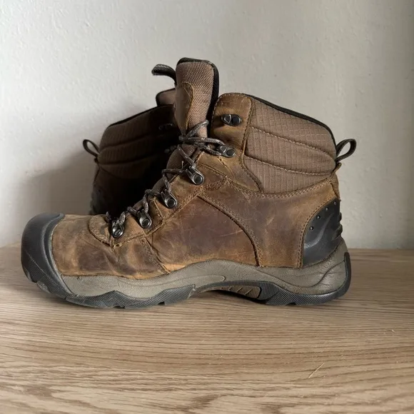 Keen Revel III Waterproof Winter Boots Mens 12 M Brown Leather Hiking Work Wear