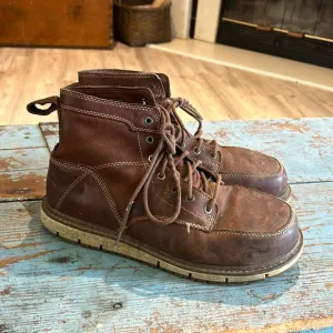 Keen San Jose Safety Toe Moc Tow Work Boots Brown Leather Mens US 10.5
