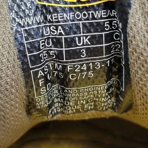 Keen Womens Work Shoes Boots Mesa ESD‎ Steel Toe Women's 5.5M Brown Safety