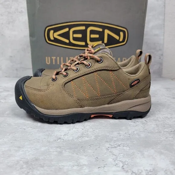 Keen Womens Work Shoes Boots Mesa ESD‎ Steel Toe Women's 5.5M Brown Safety