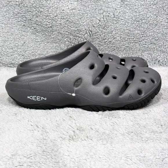 Keen Yogui Mens Size 14 Slip On Clogs Shoes Magnet Gray Black 1024633