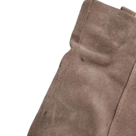 Kelsi Dagger Boots 6.5 Taupe Brooklyn Pull On Over the Knee High Suede