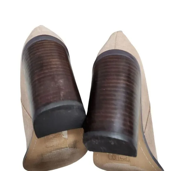 Kelsi Dagger Boots 6.5 Taupe Brooklyn Pull On Over the Knee High Suede