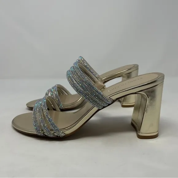 Kenneth Cole Amelia Flare Jewel Rhinestone Heeled Sandals - NWT