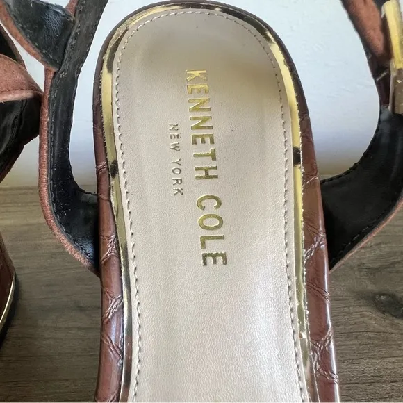 Kenneth Cole New York Dolly Women's Leather Platform Sandal Size 9.5 #B1674