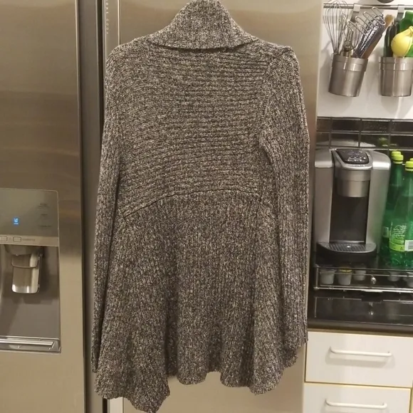 💕KENSIE💕 Marled Knit Shawl Collar Textured Cardigan Marled Gray Small S