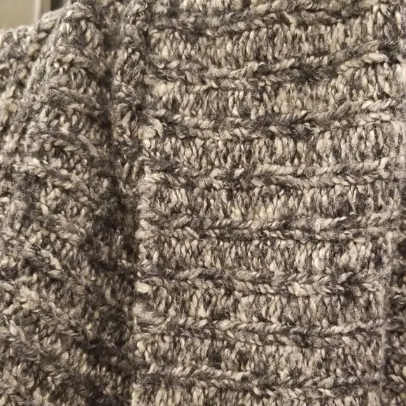 💕KENSIE💕 Marled Knit Shawl Collar Textured Cardigan Marled Gray Small S