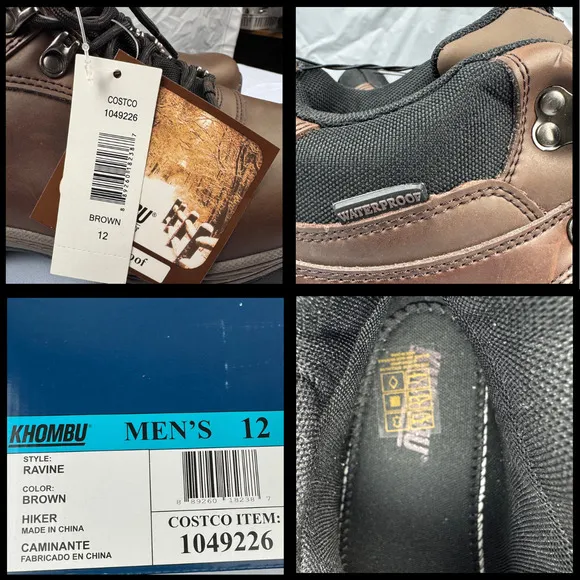 Khombu‎ Ravine Men's Boots All Weather Terrain Waterproof Thinsulate Sz 12 Brown