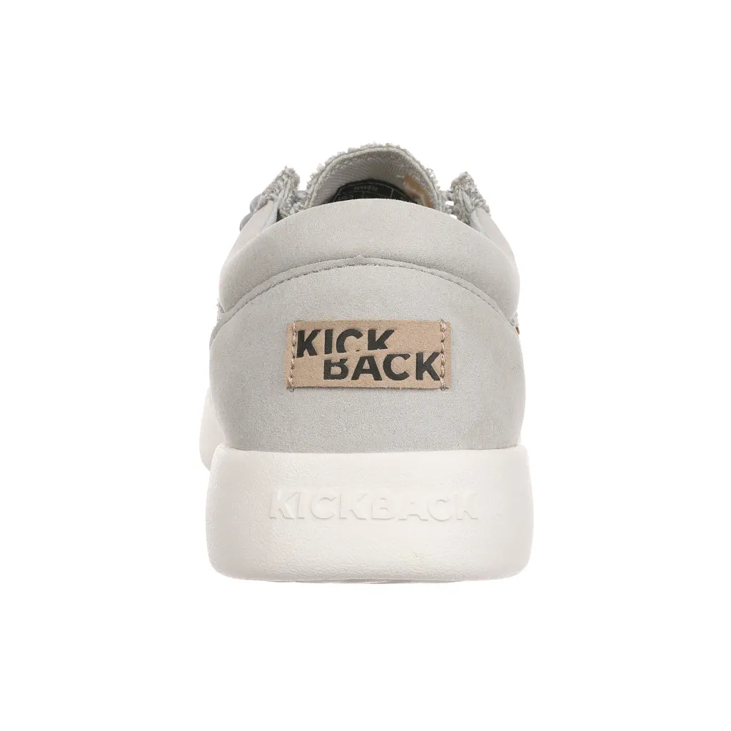 KickBack Haven Mesh Men's Elasticated Lace Lightweight Slip On Shoe Silver/Grey