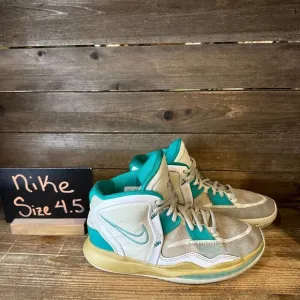 Kids Nike Kyrie 8 White Mid Athletic Basketball Shoes Sneakers Size 4.5 Y‎ GUC
