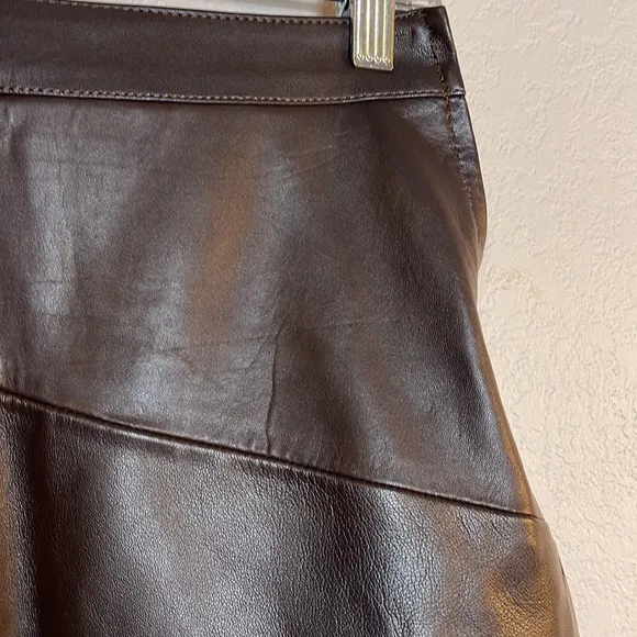 Kika Genuine Pieced Leather With Assymetric Hem Size Medium 6