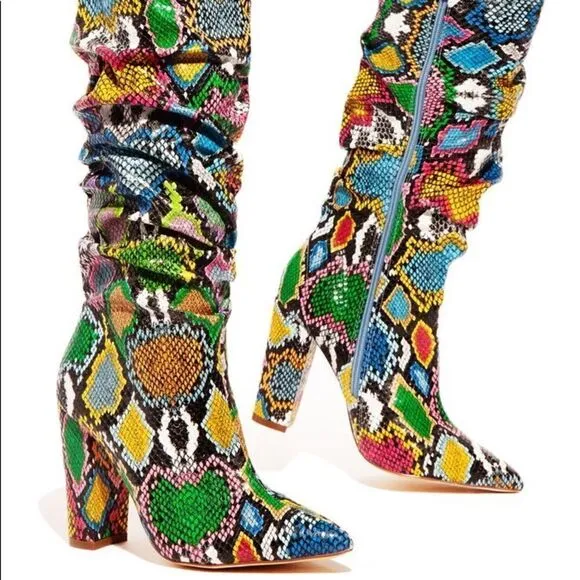 Killa Rainbow multi ankle boots