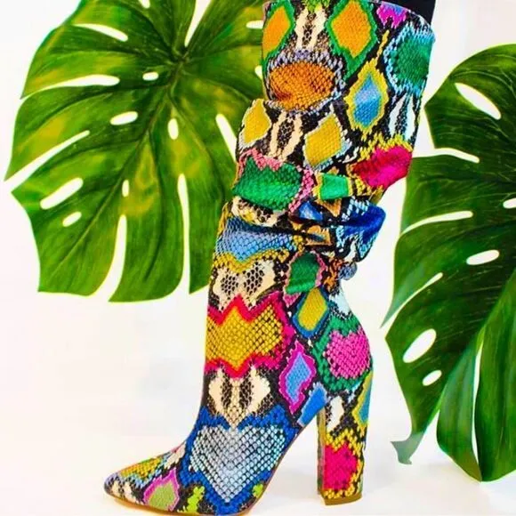 Killa Rainbow multi ankle boots