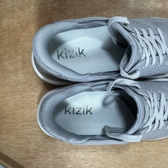 Kizik Lima Men Size 10.5 Wide Grey Hands Free Slip On Sneaker Shoes