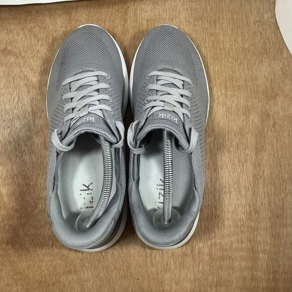 Kizik Lima Men Size 10.5 Wide Grey Hands Free Slip On Sneaker Shoes
