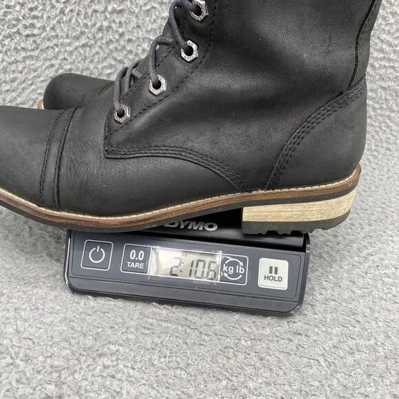 Kodiak Combat Boots Womens‎ 7.5 Black Leather Waterproof Goth Riding Work Biker