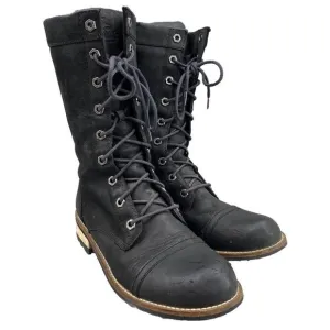Kodiak Combat Boots Womens‎ 7.5 Black Leather Waterproof Goth Riding Work Biker