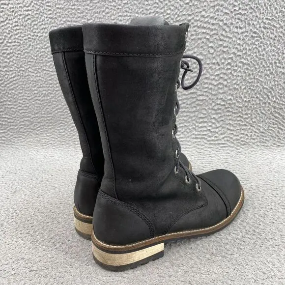 Kodiak Combat Boots Womens‎ 7.5 Black Leather Waterproof Goth Riding Work Biker