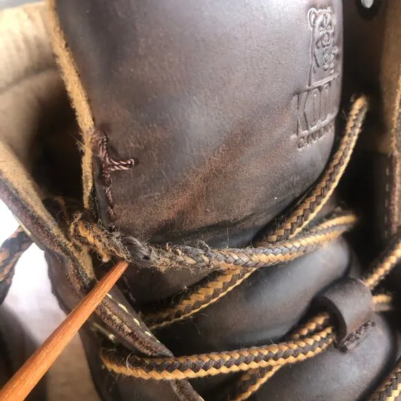 Kodiak Magog Leather Waterproof Work Boots Mens Size 11 Brown Utility Workwear
