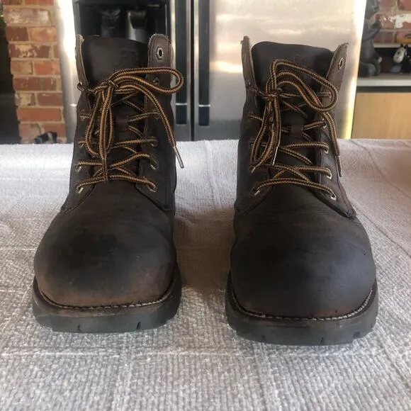 Kodiak Magog Leather Waterproof Work Boots Mens Size 11 Brown Utility Workwear