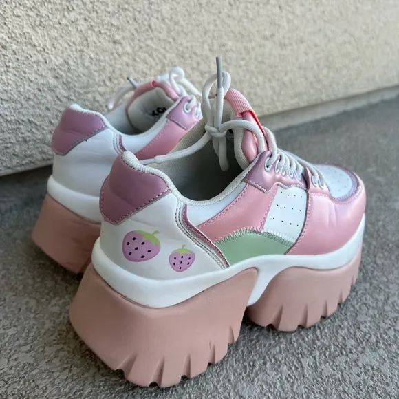 KOI Footwear strawberry Juice Trainers Size 7 massive platform dolly shoes