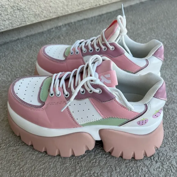 KOI Footwear strawberry Juice Trainers Size 7 massive platform dolly shoes