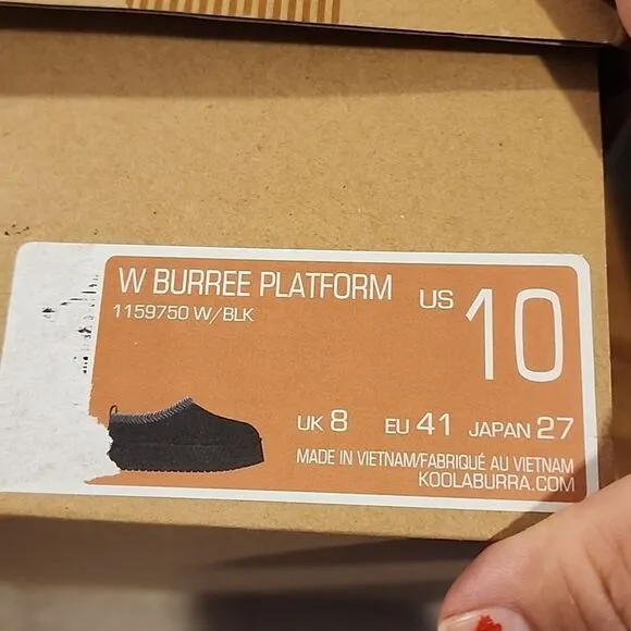 Koolaburra by UGG WL BURREE PLATFORM SLIPPER SHOES NWT