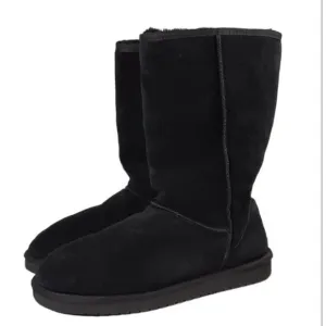 Koolaburra By UGG Womans Size 10 Boots Black Koola Tall 1017089 Suede Sheepskin