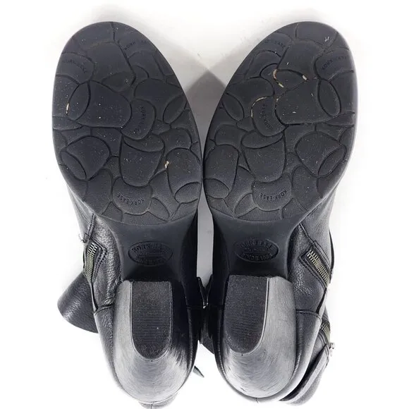 KORK-EASE Anki Black Leather Ankle Boots Zip